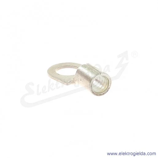 Końcówka oczkowa 6/6 wykonana z blachy miedzianej cynowanej galwanicznie Końcówka oczkowa 6/6 wykonana z blachy miedzianej cynowanej galwanicznie