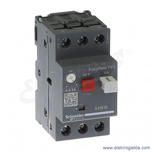 Wyłącznik silnikowy Termomagnetyczny GZ1E10 4-6,3A napęd przyciskowy Wyłącznik silnikowy Termomagnetyczny GZ1E10 4-6,3A napęd przyciskowy