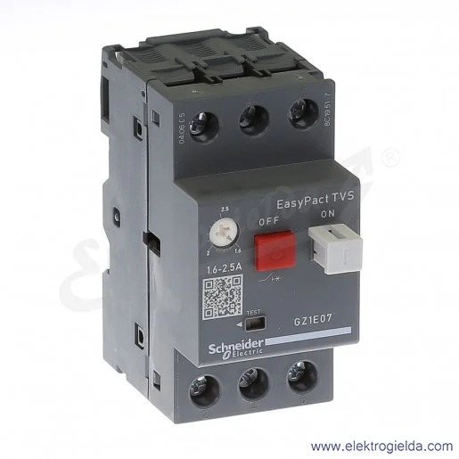 Wyłącznik silnikowy Termomagnetyczny GZ1E07 1,6-2,5A napęd przyciskowy Wyłącznik silnikowy Termomagnetyczny GZ1E07 1,6-2,5A napęd przyciskowy