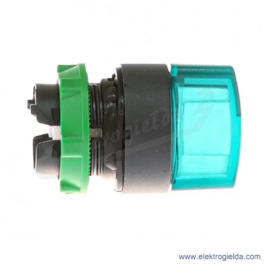 Napęd przełącznika ZB5AK1333 1-0-2 zielony podświetlany, piórkowy krótki