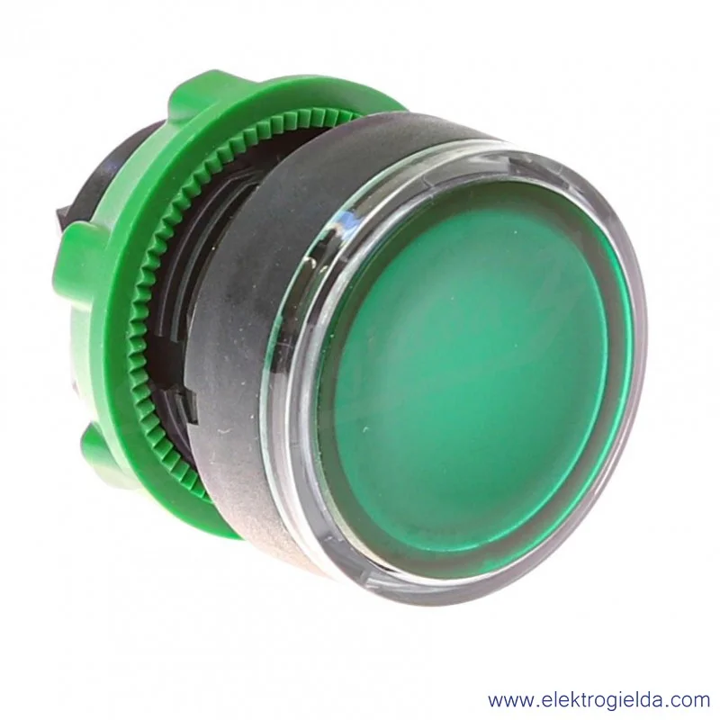 Napęd przycisku ZB5AW333 zielony podświetlany, do podświetlenia za pomocą LED, 22mm