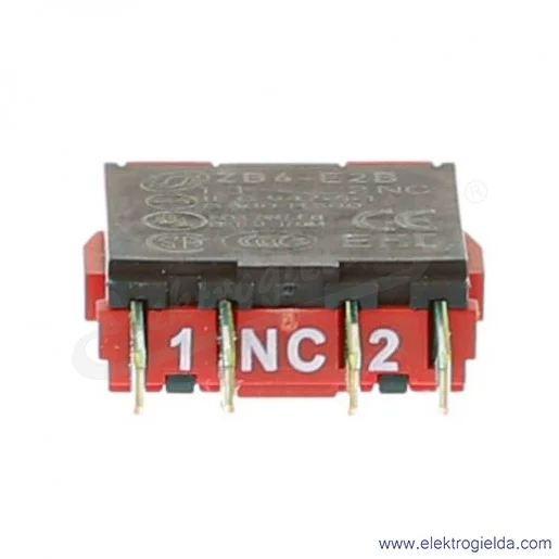 Styk pomocniczy ZB6E2B 1NC Faston, montaż czołowy Styk pomocniczy ZB6E2B 1NC Faston, montaż czołowy