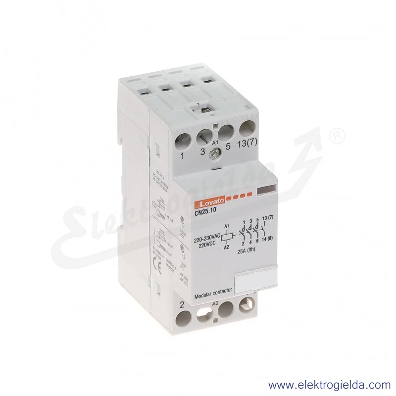 Stycznik modułowy CN2510220 4NO 230VAC/220VDC Ith 25A Stycznik modułowy CN2510220 4NO 230VAC/220VDC Ith 25A