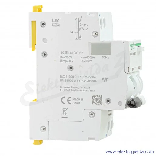 Wyłącznik nadprądowy iDPNNVigi6000-AC30-B10-1N AC 1P+N, typ B, 10A, z członem różnicowym Wyłącznik nadprądowy iDPNNVigi6000-AC30-B10-1N AC 1P+N, typ B, 10A, z członem różnicowym