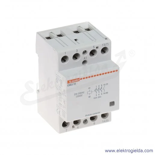 Stycznik modułowy CN6310220 4NO 230VAC/220VDC Ith 63A Stycznik modułowy CN6310220 4NO 230VAC/220VDC Ith 63A