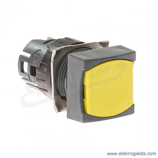 Główka przycisku ZB6CA5 żółta kwadratowa płaska, fi 16mm Główka przycisku ZB6CA5 żółta kwadratowa płaska, fi 16mm