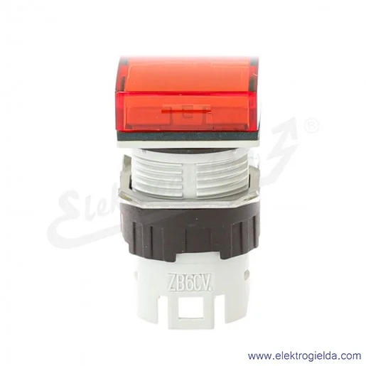 Główka lampki ZB6CV4 czerwona kwadratowa, fi 16mm Główka lampki ZB6CV4 czerwona kwadratowa, fi 16mm