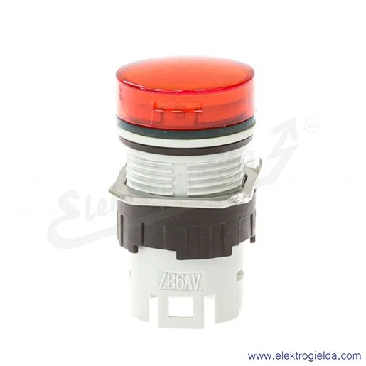 Główka lampki ZB6AV4 czerwona okrągła, fi 16mm, IP65