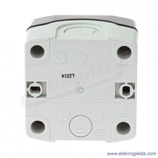 Kaseta sterownicza XALD134, 1NO, 0-1 z przełącznikiem piórkowym fi 22mm Kaseta sterownicza XALD134, 1NO, 0-1 z przełącznikiem piórkowym fi 22mm