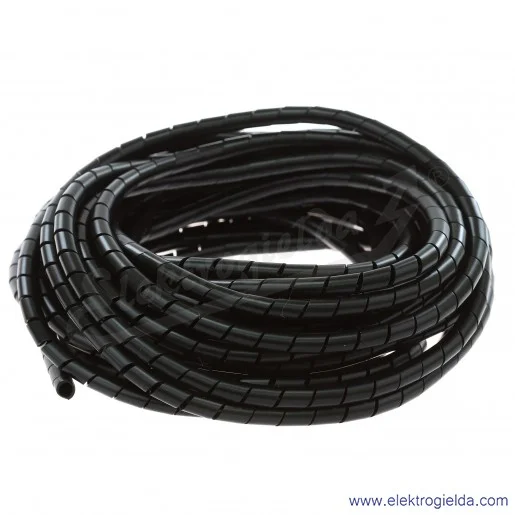 Wężyk spiralny WSN 15/S (10m) czarny ochronny do wiązkowania i odgałęziania przewodów Wężyk spiralny WSN 15/S (10m) czarny ochronny do wiązkowania i odgałęziania przewodów