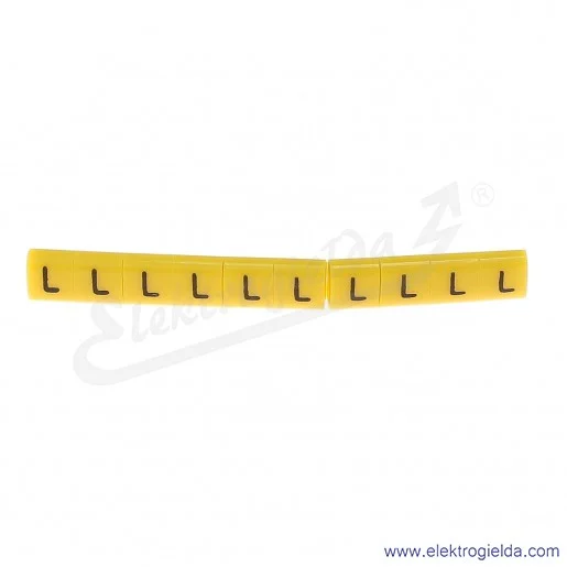 Oznacznik opisowy E04ZP-01020103300, OZ 0 *L*, żółty, 100szt Oznacznik opisowy E04ZP-01020103300, OZ 0 *L*, żółty, 100szt