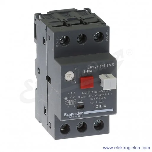 Wyłącznik silnikowy Termomagnetyczny GZ1E14 6,3-10A napęd przyciskowy Wyłącznik silnikowy Termomagnetyczny GZ1E14 6,3-10A napęd przyciskowy