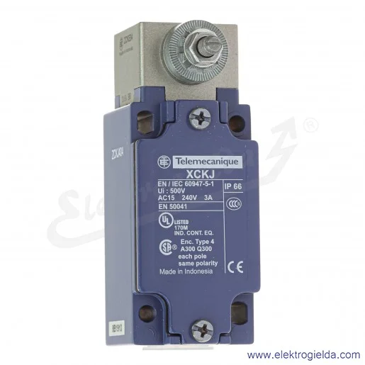 Korpus łącznika krańcowego ZCKJ404 2 styki C/O działanie migowe dławik Pg13 Korpus łącznika krańcowego ZCKJ404 2 styki C/O działanie migowe dławik Pg13