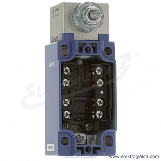 Korpus łącznika krańcowego ZCKJ404 2 styki C/O działanie migowe dławik Pg13 Korpus łącznika krańcowego ZCKJ404 2 styki C/O działanie migowe dławik Pg13