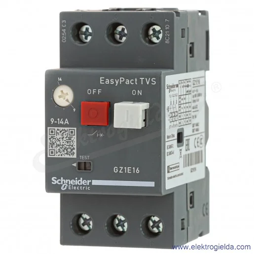 Wyłącznik silnikowy Termomagnetyczny GZ1E16 9-14A napęd przyciskowy Wyłącznik silnikowy Termomagnetyczny GZ1E16 9-14A napęd przyciskowy