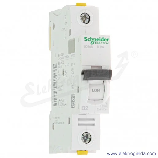 Wyłącznik nadprądowy iC60N-B2-1 B 2A 1-biegunowy Wyłącznik nadprądowy iC60N-B2-1 B 2A 1-biegunowy