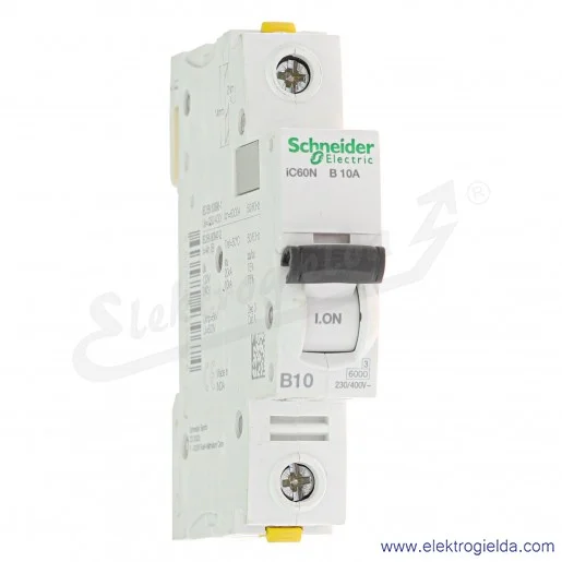 Wyłącznik nadprądowy iC60N-B10-1 B 10A 1-biegunowy Wyłącznik nadprądowy iC60N-B10-1 B 10A 1-biegunowy