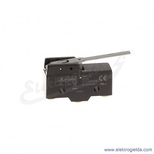 Wyłącznik krańcowy KSL2V dźwignia płaska L54mm Wyłącznik krańcowy KSL2V dźwignia płaska L54mm