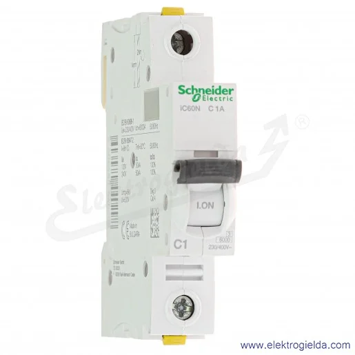 Wyłącznik nadprądowy iC60N-C1-1 C 1A 1-biegunowy Wyłącznik nadprądowy iC60N-C1-1 C 1A 1-biegunowy