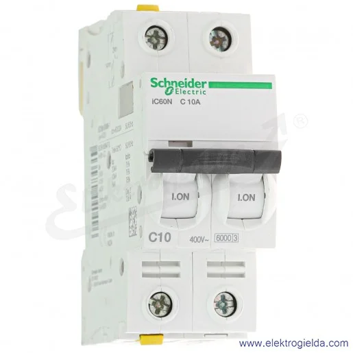 Wyłącznik nadprądowy iC60N-C10-2 C 10A 2-biegunowy Wyłącznik nadprądowy iC60N-C10-2 C 10A 2-biegunowy
