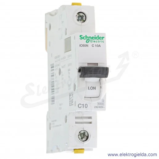Wyłącznik nadprądowy iC60N-C10-1 C 10A 1-biegunowy Wyłącznik nadprądowy iC60N-C10-1 C 10A 1-biegunowy