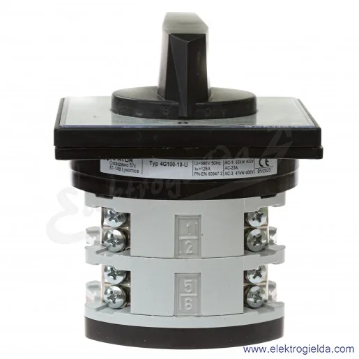 Łącznik krzywkowy 63-840304-071, 4G100-10-U /0-1/ 3P, 100A, bez obudowy Łącznik krzywkowy 63-840304-071, 4G100-10-U /0-1/ 3P, 100A, bez obudowy