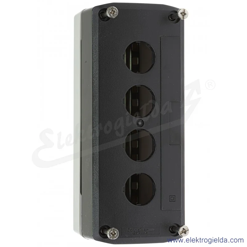 Kaseta pusta XALD04 szara, 4 otworowa 22mm, IP66 Kaseta pusta XALD04 szara, 4 otworowa 22mm, IP66