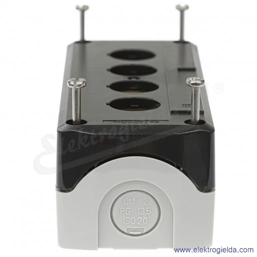 Kaseta pusta XALD04 szara, 4 otworowa 22mm, IP66 Kaseta pusta XALD04 szara, 4 otworowa 22mm, IP66