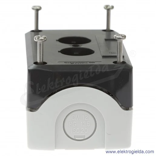 Kaseta pusta XALD02, szara, 2 otworowa 22mm Kaseta pusta XALD02, szara, 2 otworowa 22mm