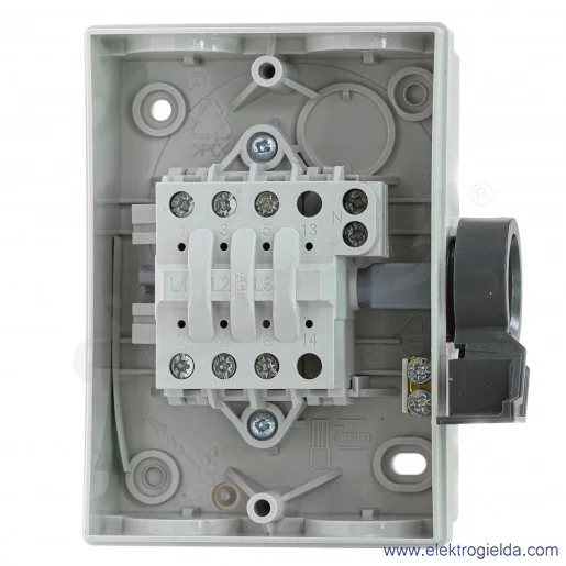 Rozłącznik bezpieczeństwa 2CMA142440R1000, BWS316FTPN, 16A, 3P, 7.5kW, w obudowie, IP65, szary Rozłącznik bezpieczeństwa 2CMA142440R1000, BWS316FTPN, 16A, 3P, 7.5kW, w obudowie, IP65, szary