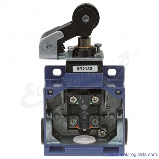 Wyłącznik krańcowy XCKM121, 2P 1NC+1NO migowe, dźwignia z rolką Wyłącznik krańcowy XCKM121, 2P 1NC+1NO migowe, dźwignia z rolką