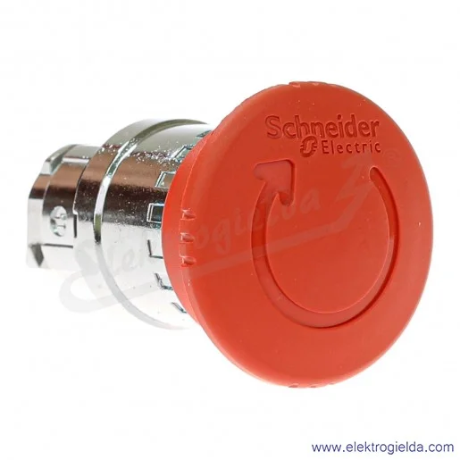Napęd przycisku ZB4BS844S45 czerwony, wyłącznik bezpieczeństwa, fi 40mm Napęd przycisku ZB4BS844S45 czerwony, wyłącznik bezpieczeństwa, fi 40mm