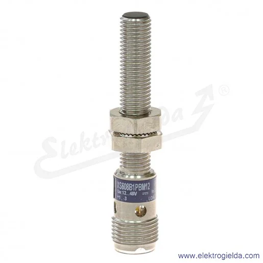 Czujnik indukcyjny XS608B1PBM12 M8, PNP, 1NC, 12..48V DC, konektor M12 Czujnik indukcyjny XS608B1PBM12 M8, PNP, 1NC, 12..48V DC, konektor M12