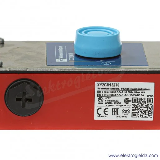 Łącznik bezpieczeństwa cięgnowy XY2CH13270 2NC, odryglowywanie za pomocą przycisku osłoniętego, Preventa Łącznik bezpieczeństwa cięgnowy XY2CH13270 2NC, odryglowywanie za pomocą przycisku osłoniętego, Preventa