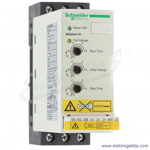 Softstart ATS01N206QN, 1.5-3kW 6A, 3 fazowy 380-415VAC