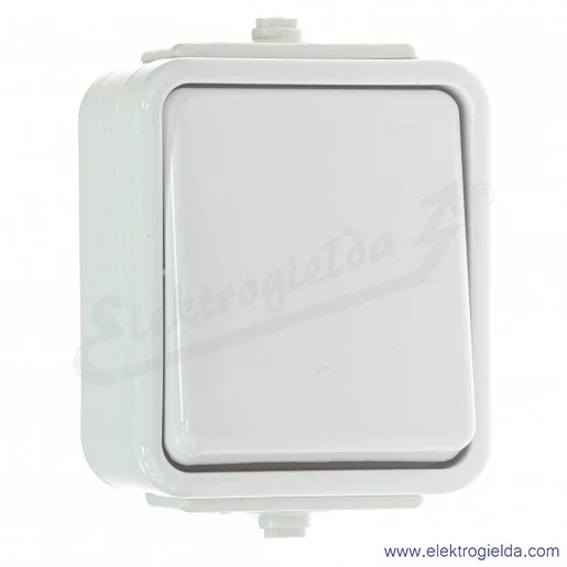 Łącznik pojedyńczy WNT100C01 biały, 10A 250V, IP44, Cedar Łącznik pojedyńczy WNT100C01 biały, 10A 250V, IP44, Cedar