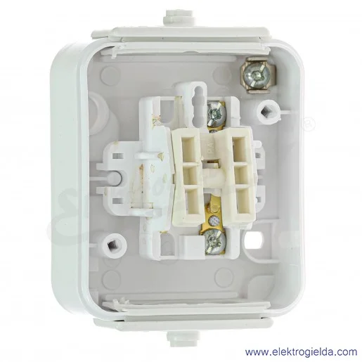 Łącznik pojedyńczy WNT100C01 biały, 10A 250V, IP44, Cedar Łącznik pojedyńczy WNT100C01 biały, 10A 250V, IP44, Cedar