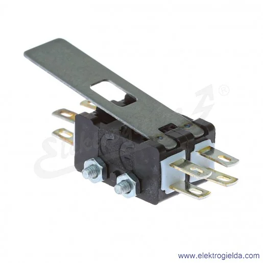 Łącznik krańcowy miniaturowy 83-132s 54 A2 podwójny z dźwignią 30mm 2Z+2R srebrzony Łącznik krańcowy miniaturowy 83-132s 54 A2 podwójny z dźwignią 30mm 2Z+2R srebrzony