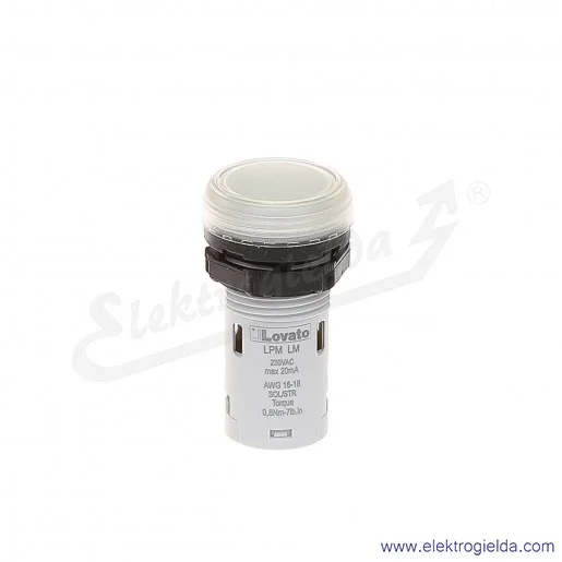 Lampka sygnalizacyjna LPMLM7 230VAC przezroczysta, LED, jednoczęściowa IP66 Lampka sygnalizacyjna LPMLM7 230VAC przezroczysta, LED, jednoczęściowa IP66