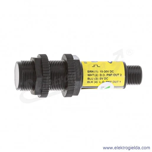 Czujnik odbiciowy 42167, S18-2VPDL-Q8, 1-750mm, PNP, M12 4P, 10..30VDC, obudowa plastikowa Czujnik odbiciowy 42167, S18-2VPDL-Q8, 1-750mm, PNP, M12 4P, 10..30VDC, obudowa plastikowa