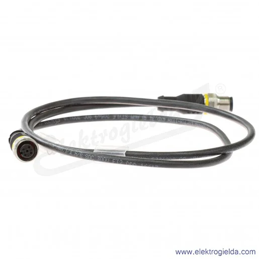 Przewód 6625607, RKC4.4T-1-RSC4.4T/TXL, żółty PUR, 4-żyłowy, 1m, złącze żeńskie M12 proste, złącze męskie M12 proste Przewód 6625607, RKC4.4T-1-RSC4.4T/TXL, żółty PUR, 4-żyłowy, 1m, złącze żeńskie M12 proste, złącze męskie M12 proste