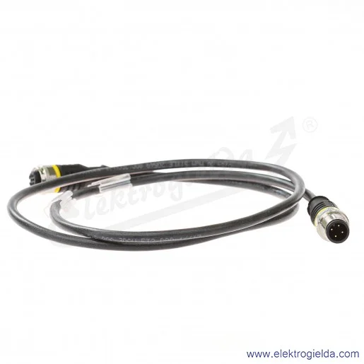 Przewód 6625607, RKC4.4T-1-RSC4.4T/TXL, żółty PUR, 4-żyłowy, 1m, złącze żeńskie M12 proste, złącze męskie M12 proste Przewód 6625607, RKC4.4T-1-RSC4.4T/TXL, żółty PUR, 4-żyłowy, 1m, złącze żeńskie M12 proste, złącze męskie M12 proste