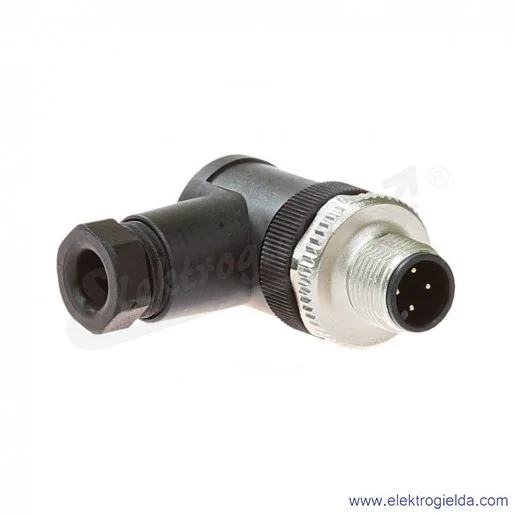 Wtyczka kątowa 8004806, WWASC4K, M12 męska 4-piny, terminal śrubowy Wtyczka kątowa 8004806, WWASC4K, M12 męska 4-piny, terminal śrubowy