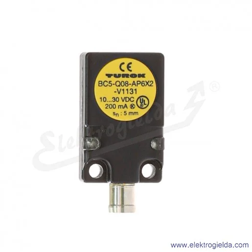 Czujnik pojemnościowy BC5-Q08-AP6X2-V1131, 5mm, kryty, PNP NO, 10..30VDC Czujnik pojemnościowy BC5-Q08-AP6X2-V1131, 5mm, kryty, PNP NO, 10..30VDC