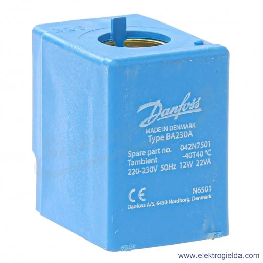 Cewka elektromagnetyczna 042N7501, BA230A, 3P niebieska, 230VAC Cewka elektromagnetyczna 042N7501, BA230A, 3P niebieska, 230VAC