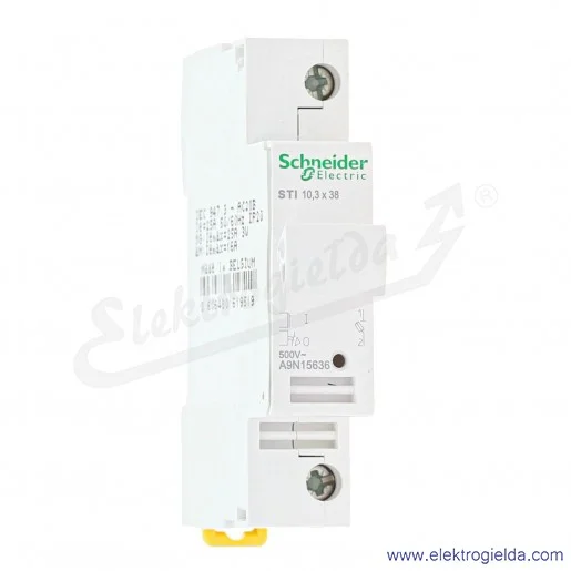 Podstawa bezpiecznikowa A9N15636 STI-10,3x38-1 1-biegunowa 500V Acti9 Podstawa bezpiecznikowa A9N15636 STI-10,3x38-1 1-biegunowa 500V Acti9
