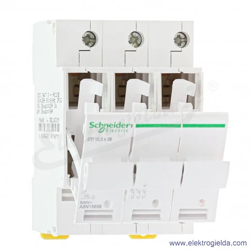 Podstawa bezpiecznikowa A9N15656 STI-10,3x38-3 3-biegunowa 500V Acti9 Podstawa bezpiecznikowa A9N15656 STI-10,3x38-3 3-biegunowa 500V Acti9