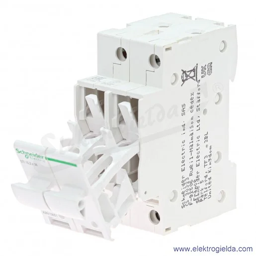 Podstawa bezpiecznikowa A9N15651, STI-10,3x38-2 2-biegunowa 500V Acti9 Podstawa bezpiecznikowa A9N15651, STI-10,3x38-2 2-biegunowa 500V Acti9