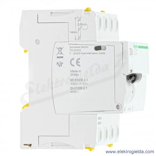 Wyłącznik różnicowo-prądowy iID 4P, 63A, 30mA, typ AC, ACTI 9 Wyłącznik różnicowo-prądowy iID 4P, 63A, 30mA, typ AC, ACTI 9