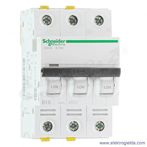 Wyłącznik nadprądowy iC60N-B16-3 B 16A 3-biegunowy Wyłącznik nadprądowy iC60N-B16-3 B 16A 3-biegunowy